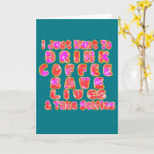 Funny Gifts für Kaffeeliebhaber Karte (Gelbe Blume)