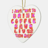 Funny Gifts für Kaffeeliebhaber Keramik Ornament (Links)