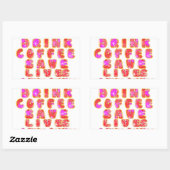 Funny Gifts für Kaffeeliebhaber Rechteckiger Aufkleber (Blatt)