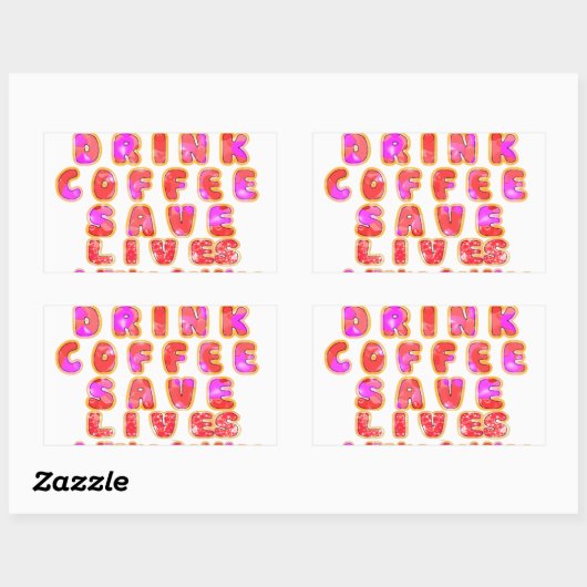 Funny Gifts für Kaffeeliebhaber Rechteckiger Aufkleber (Blatt)