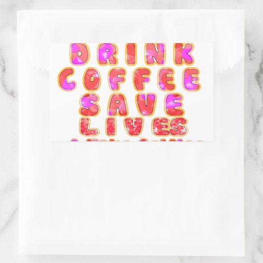 Funny Gifts für Kaffeeliebhaber Rechteckiger Aufkleber (Tasche)