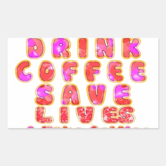 Funny Gifts für Kaffeeliebhaber Rechteckiger Aufkleber (Vorderseite)