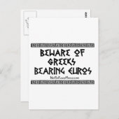 Funny Gifts - Griechen tragen Euros Postkarte (Vorne/Hinten)