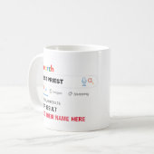 Funny Gifts PRIEST PASTOR DEACON MINISTER CLERGY Kaffeetasse (Vorderseite Links)