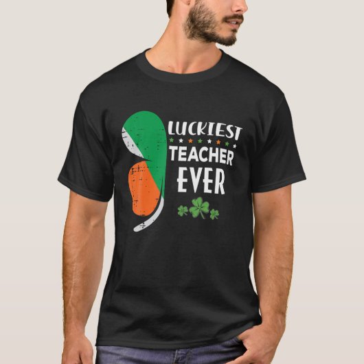 Funny Gifts St Patrick's Day Luckiest Lehrer jemal T-Shirt (Vorderseite)