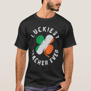 Funny Gifts St Patrick's Day Luckiest Lehrer jemal T-Shirt