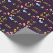 Funny Gigant Long Yellow Banana trägt Sommer Sung Geschenkpapier (Ecke)