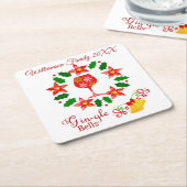 Funny Gin-gle Bells Weihnachten Rechteckiger Pappuntersetzer (angewinkelt)