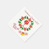 Funny Gin-gle Bells Weihnachten Serviette (Ecke)