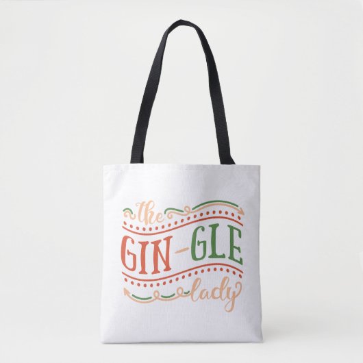 Funny Gin-gle Lady Weihnachten | Tasche (Vorderseite)