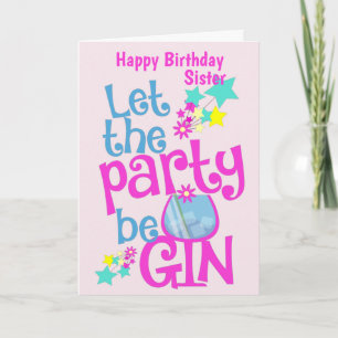 Funny Gin Happy Geburtstag Karte