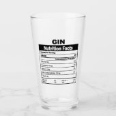 Funny Gin Nutrition Facts Glass Glas (Vorderseite)