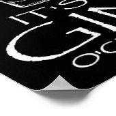 Funny Gin Tonic Saying Oh It's Gin O'clock  Poster (Ecke)