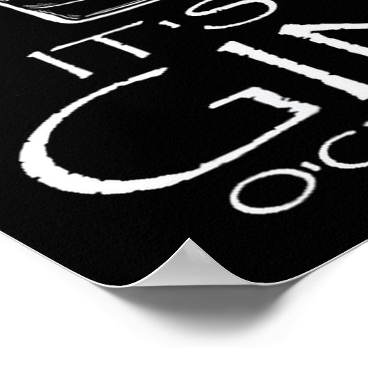 Funny Gin Tonic Saying Oh It's Gin O'clock  Poster (Ecke)