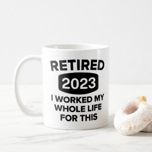 Funny ging 2023 in Rente, um mein ganzes Leben daf Kaffeetasse