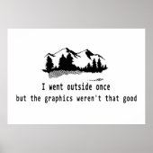 Funny ging einmal draußen, Grafikcomputer Gaming Poster (Vorne)