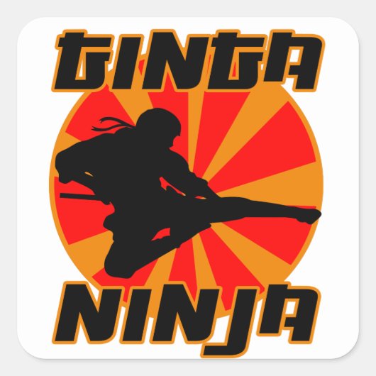 Funny Ginga Ninja Ginger Red Hair Redhead Spaß Quadratischer Aufkleber (Vorderseite)