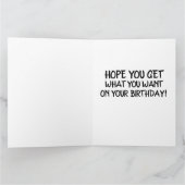 FUNNY GINGER CAT BIRTHDAY CARD I WOLL-CHEESEBURGER DANKESKARTE (Innenseite)