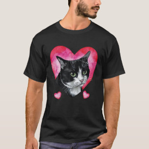 Funny Ginger Cat Black Kitten Liebe Valentinstag T-Shirt