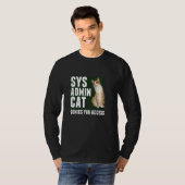 Funny Ginger Cat Computer Laptop Sysadmin Kitty Me T-Shirt (Vorne ganz)