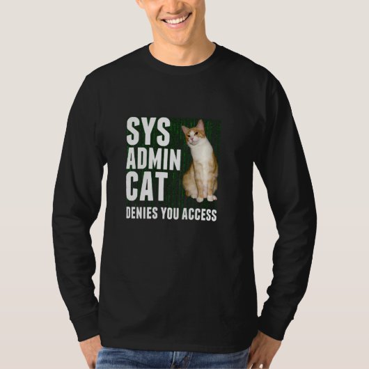 Funny Ginger Cat Computer Laptop Sysadmin Kitty Me T-Shirt (Vorderseite)