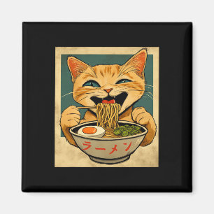 Funny Ginger Cat Ramen Japanisch Kawaii Anime Cat  Magnet