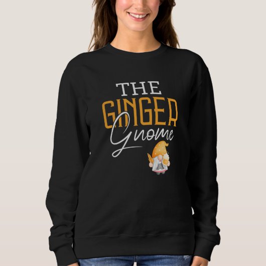 Funny Ginger Gnome Beer Christmas Sweatshirt (Vorderseite)
