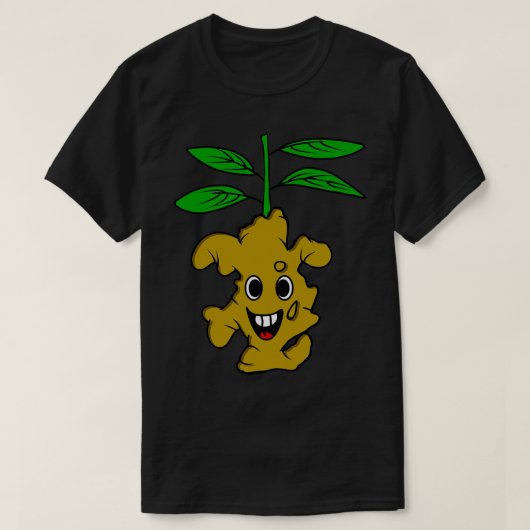 Funny Ginger Pflanze Illustration T-Shirt (Design vorne)