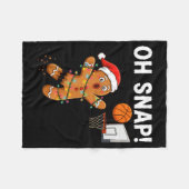 Funny Gingerbread Basketball Christmas Santa Cooki Fleecedecke (Vorderseite (Horizontal))