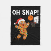 Funny Gingerbread Basketball Christmas Santa Cooki Fleecedecke (Vorderseite)