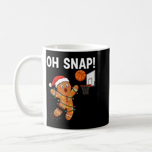 Funny Gingerbread Basketball Christmas Santa Cooki Kaffeetasse (Links)