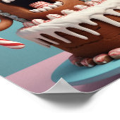 Funny Gingerbread Cake Art – Cute Christmas Candy  Poster (Ecke)