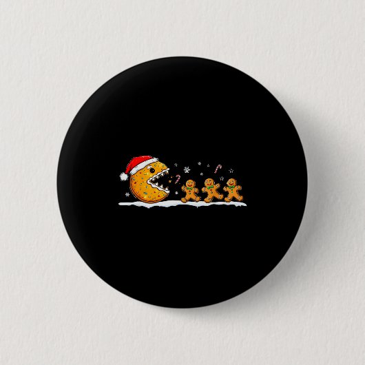 Funny Gingerbread Christmas Cookie Baking Boys Gir Button (Vorderseite)