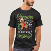 Funny Gingerbread Christmas Design T-Shirt (Vorderseite)