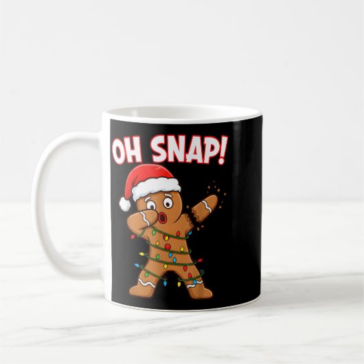 Funny Gingerbread Christmas Santa Dabbing Xmas Coo Kaffeetasse (Links)