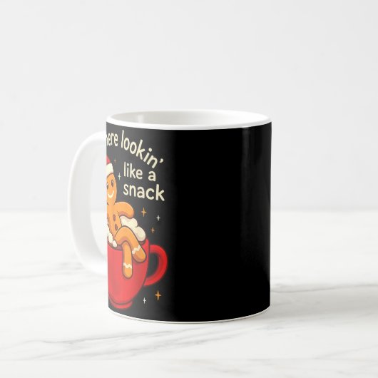 Funny Gingerbread Christmas Snack Cookies Boys Tod Kaffeetasse (Vorderseite Links)