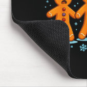 Funny Gingerbread Christmas Snow Cookie Design Men Mousepad (Ecke)