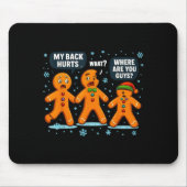 Funny Gingerbread Christmas Snow Cookie Design Men Mousepad (Vorne)