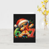 Funny Gingerbread Dabbing Six Seven 67 Meme Christ Karte (Gelbe Blume)