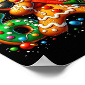 Funny Gingerbread Dabbing Six Seven 67 Meme Christ Poster (Ecke)