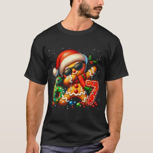Funny Gingerbread Dabbing Six Seven 67 Meme Christ T-Shirt (Vorderseite)