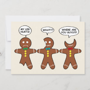 Funny Gingerbread Everything is Fine Fun Feiertagskarte