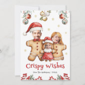 Funny Gingerbread Family Foto Face Weihnachten Spa (Vorderseite)