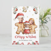 Funny Gingerbread Family Foto Face Weihnachten Spa (Stehend Vorderseite)