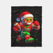 Funny Gingerbread Football Snowflake Christmas Xma Fleecedecke (Vorderseite)