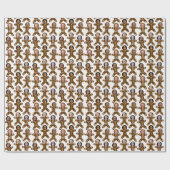 Funny Gingerbread Freunde und Familienurlaub Geschenkpapier (Flach)