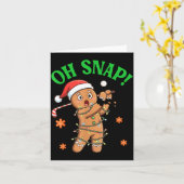 Funny Gingerbread Golf Christmas Cookie Oh Snap Sa Karte (Gelbe Blume)