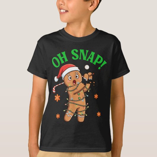 Funny Gingerbread Golf Christmas Cookie Oh Snap Sa T-Shirt (Vorderseite)
