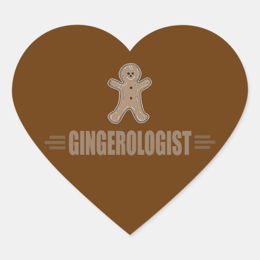 Funny Gingerbread Herz-Aufkleber (Vorderseite)