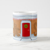 Funny Gingerbread House Mit Monogramm Jumbo-Tasse (Vorderseite)